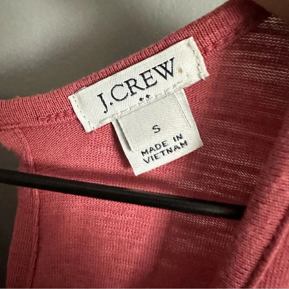 J. Crew Scoop Neck Drapey Tank. Teardrop back cutout. Raspberry. EUC. Small - Picture 2 of 7